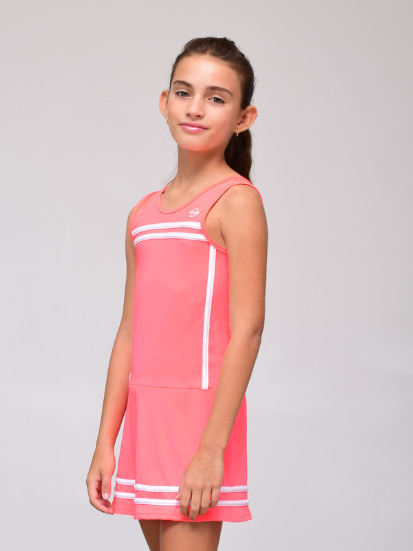 Vestido Volea para mujer en color coral, ideal para tenis o pádel