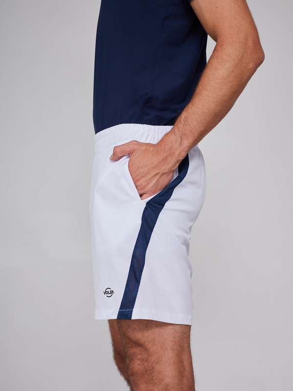 Producto deportivo Volea: Pantaloneta Blanca/azul