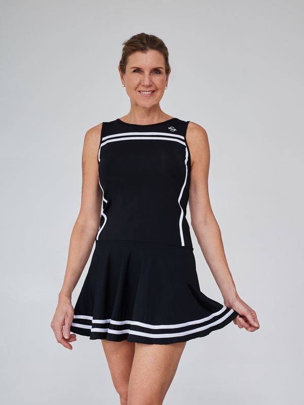 Vestido Volea para mujer en color negro, ideal para tenis o pádel