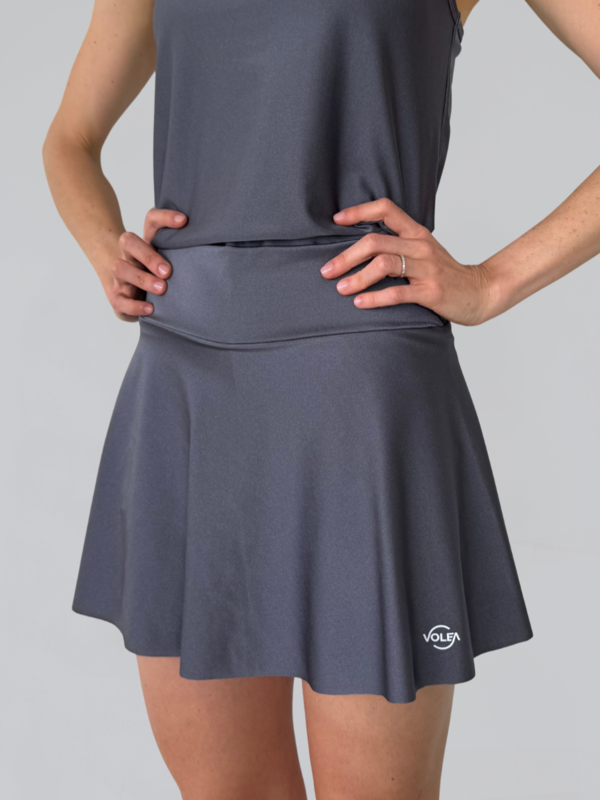 Falda Olímpica Gris Metalizado -2