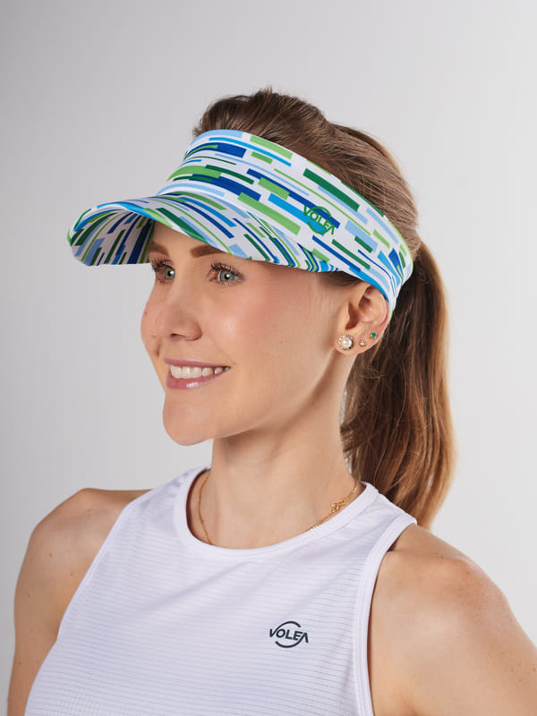 Visera deportiva print azul y verde (2)